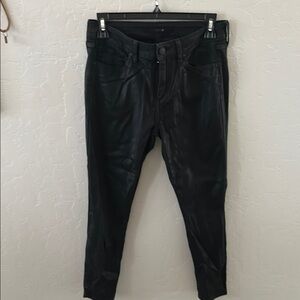 Joes wax leather look Black Jeans